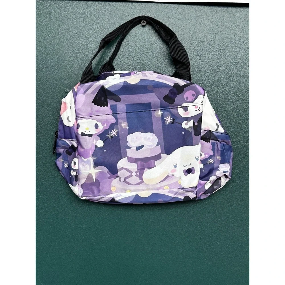 Kuromi Purple Full Insulated Lunch Bag Size Small AOP Double Handles